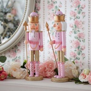 ISO LoveShackFancy Pottery Barn Pink and Gold Nutcrackers